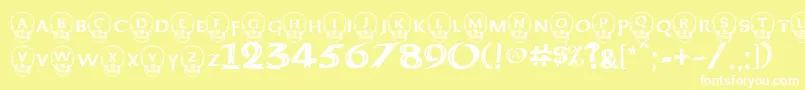 Deatkcv2 Font – White Fonts on Yellow Background