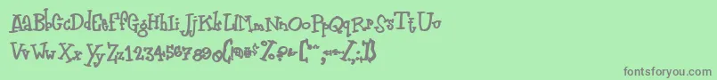 Zodiastic Font – Gray Fonts on Green Background