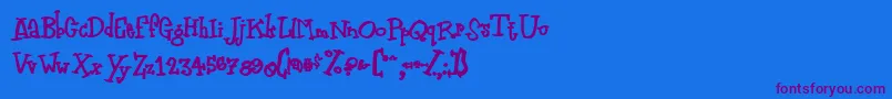 Zodiastic Font – Purple Fonts on Blue Background