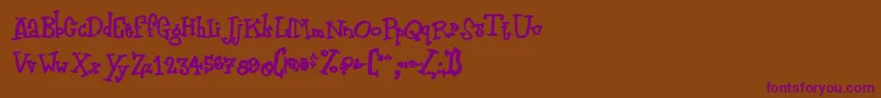 Zodiastic Font – Purple Fonts on Brown Background