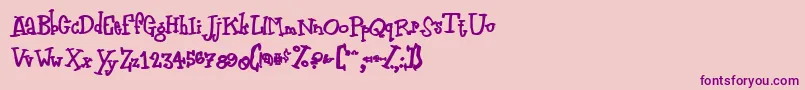 Zodiastic Font – Purple Fonts on Pink Background