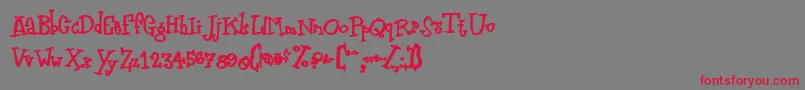 Zodiastic Font – Red Fonts on Gray Background