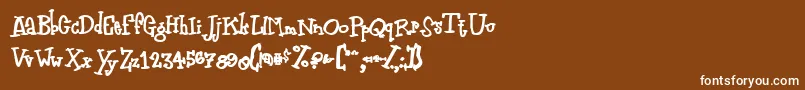 Zodiastic Font – White Fonts on Brown Background
