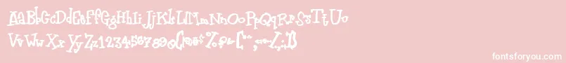 Zodiastic Font – White Fonts on Pink Background