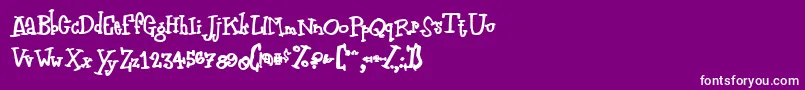 Zodiastic Font – White Fonts on Purple Background
