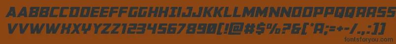 Buchananexpandital Font – Black Fonts on Brown Background