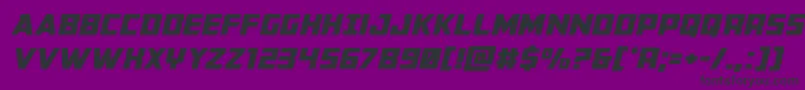 Buchananexpandital Font – Black Fonts on Purple Background