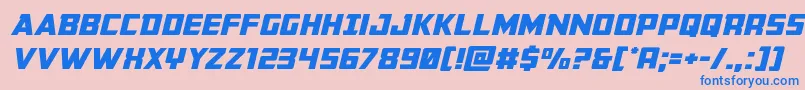 Buchananexpandital Font – Blue Fonts on Pink Background