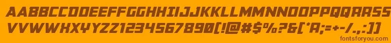 Buchananexpandital Font – Brown Fonts on Orange Background