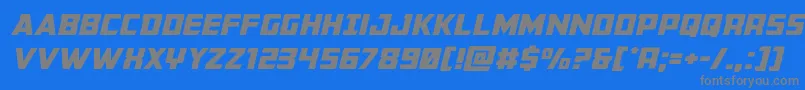 Buchananexpandital Font – Gray Fonts on Blue Background