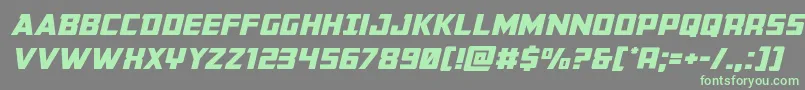 Buchananexpandital Font – Green Fonts on Gray Background
