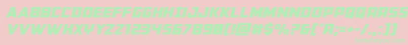 Buchananexpandital Font – Green Fonts on Pink Background