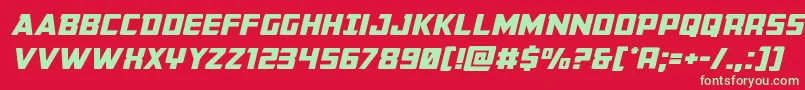 Buchananexpandital Font – Green Fonts on Red Background