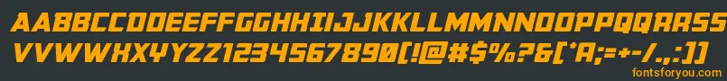 Buchananexpandital Font – Orange Fonts on Black Background