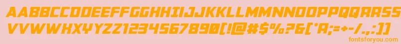 Buchananexpandital Font – Orange Fonts on Pink Background