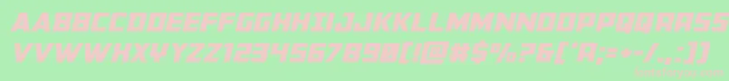 Buchananexpandital Font – Pink Fonts on Green Background