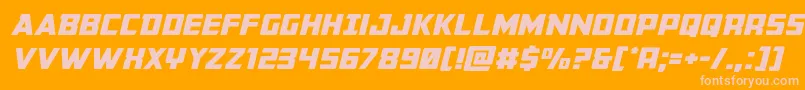Buchananexpandital Font – Pink Fonts on Orange Background