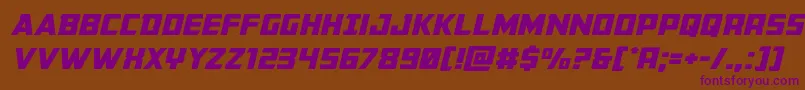 Buchananexpandital Font – Purple Fonts on Brown Background
