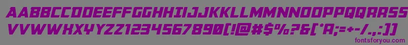 Buchananexpandital Font – Purple Fonts on Gray Background