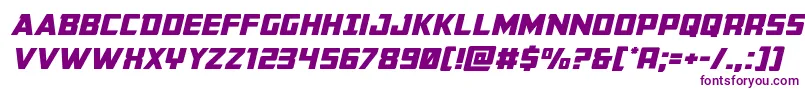 Buchananexpandital Font – Purple Fonts on White Background