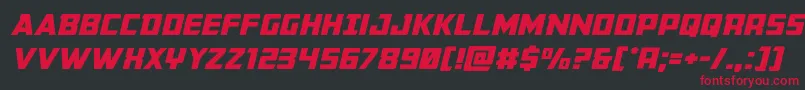 Buchananexpandital Font – Red Fonts on Black Background