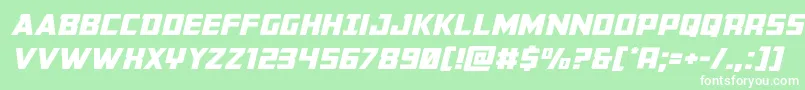 Buchananexpandital Font – White Fonts on Green Background