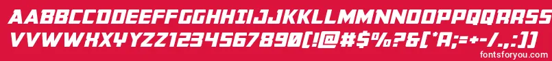 Buchananexpandital Font – White Fonts on Red Background