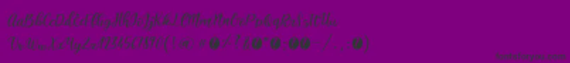 ItalianbreakfastRegular Font – Black Fonts on Purple Background