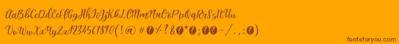 ItalianbreakfastRegular Font – Brown Fonts on Orange Background