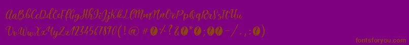 ItalianbreakfastRegular Font – Brown Fonts on Purple Background