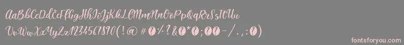 ItalianbreakfastRegular Font – Pink Fonts on Gray Background