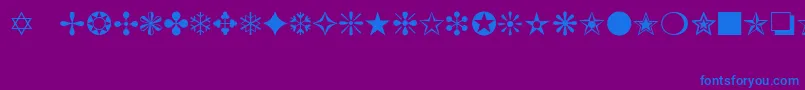 Шрифт Pinielane – синие шрифты на фиолетовом фоне