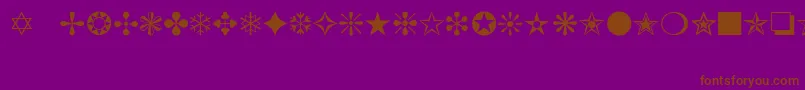 フォントPinielane – 紫色の背景に茶色のフォント