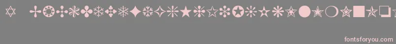 フォントPinielane – 灰色の背景にピンクのフォント
