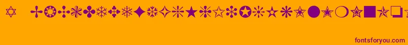 Pinielane-fontti – violetit fontit oranssilla taustalla