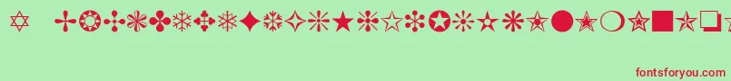 Pinielane Font – Red Fonts on Green Background