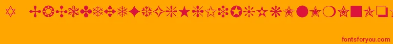 Pinielane Font – Red Fonts on Orange Background