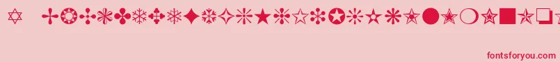 フォントPinielane – ピンクの背景に赤い文字