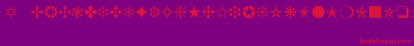 Pinielane-fontti – punaiset fontit violetilla taustalla