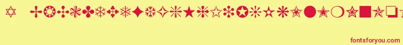 Pinielane Font – Red Fonts on Yellow Background