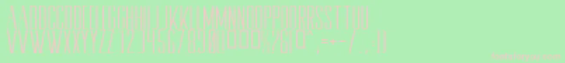 BethSansMedium Font – Pink Fonts on Green Background