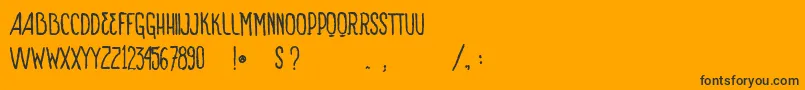 VtksSignOfTimesBold Font – Black Fonts on Orange Background