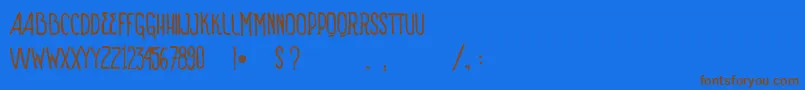 VtksSignOfTimesBold Font – Brown Fonts on Blue Background