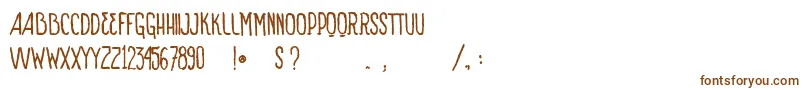 Шрифт VtksSignOfTimesBold – коричневые шрифты на белом фоне