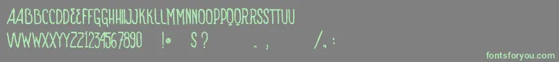 VtksSignOfTimesBold Font – Green Fonts on Gray Background