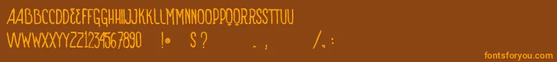 VtksSignOfTimesBold Font – Orange Fonts on Brown Background