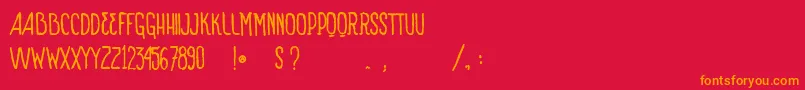 VtksSignOfTimesBold Font – Orange Fonts on Red Background