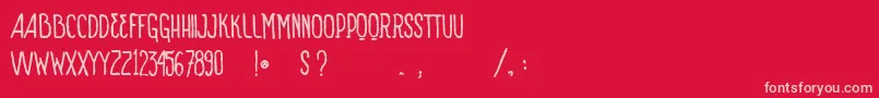 VtksSignOfTimesBold Font – Pink Fonts on Red Background