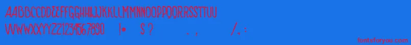 VtksSignOfTimesBold Font – Red Fonts on Blue Background