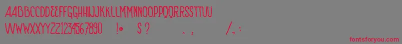 Шрифт VtksSignOfTimesBold – красные шрифты на сером фоне